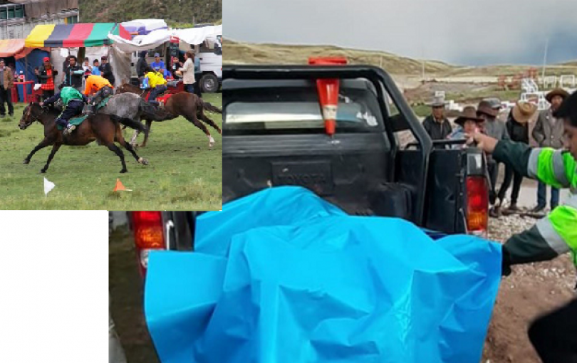 Niña muere al ser arrastrada por caballo durante competencia Jockey niños en Cusco.