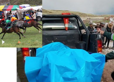 Niña muere al ser arrastrada por caballo durante competencia Jockey niños en Cusco.